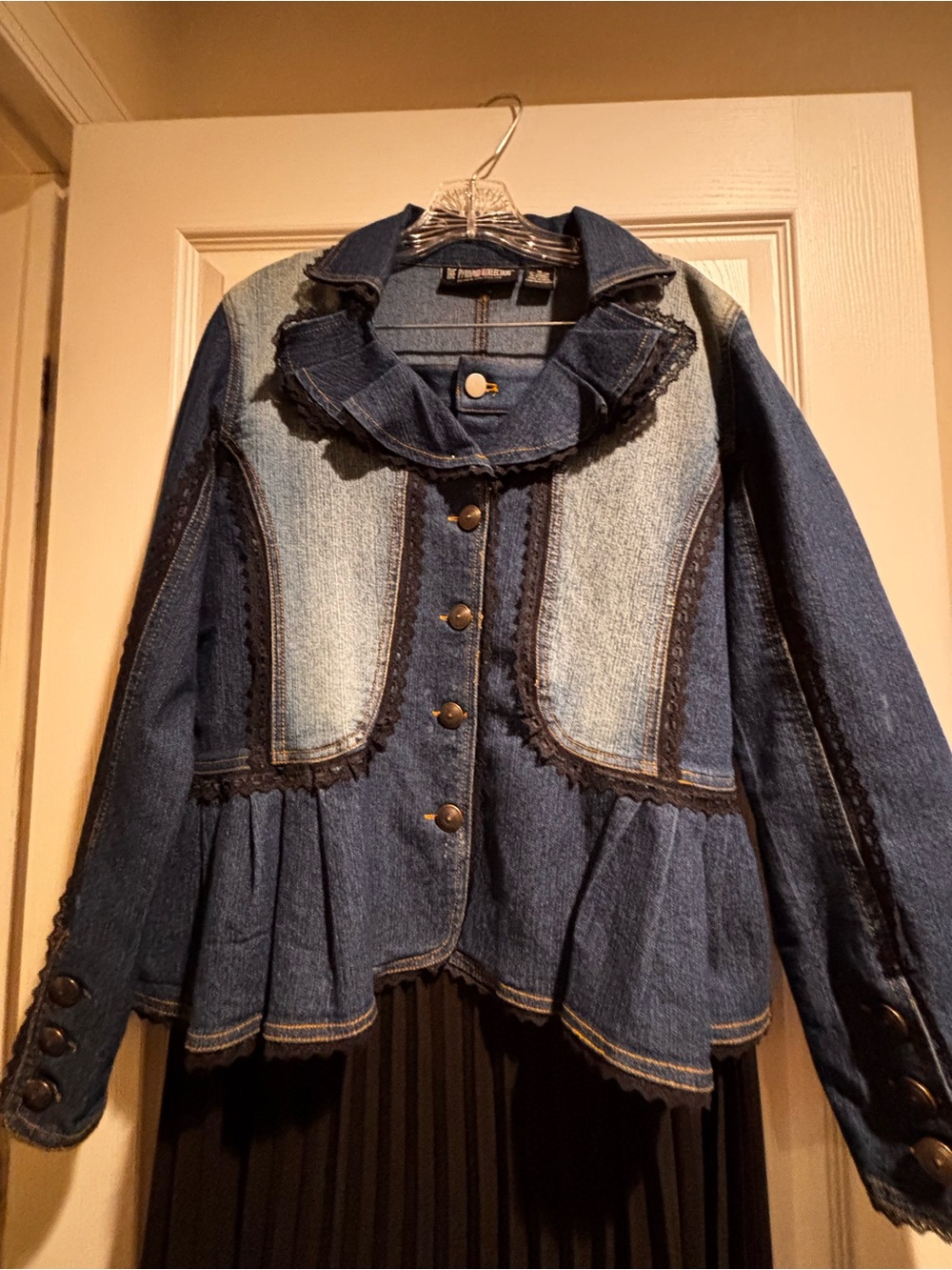 Refined Denim Peplum Jacket